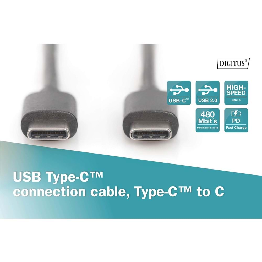Digitus Yazıcı Kablosu Zırhlı Siyah USB 2.0 (5m)
