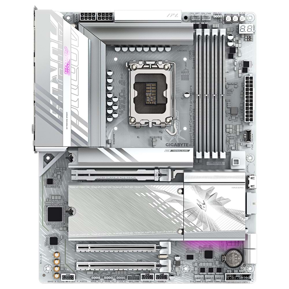 Gigabyte B860 Aorus Elite Wifi 7 Ice D5 1851Pin