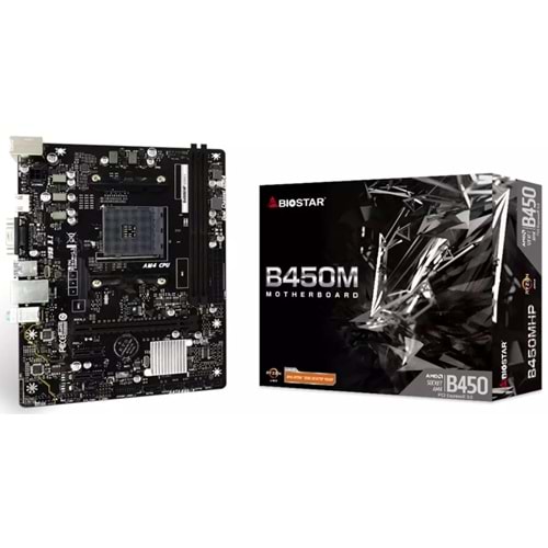 Biostar B450MHP AMD B450 DDR4 USB 3.2 HDMI/VGA PCI 3.0 AM4 Anakart