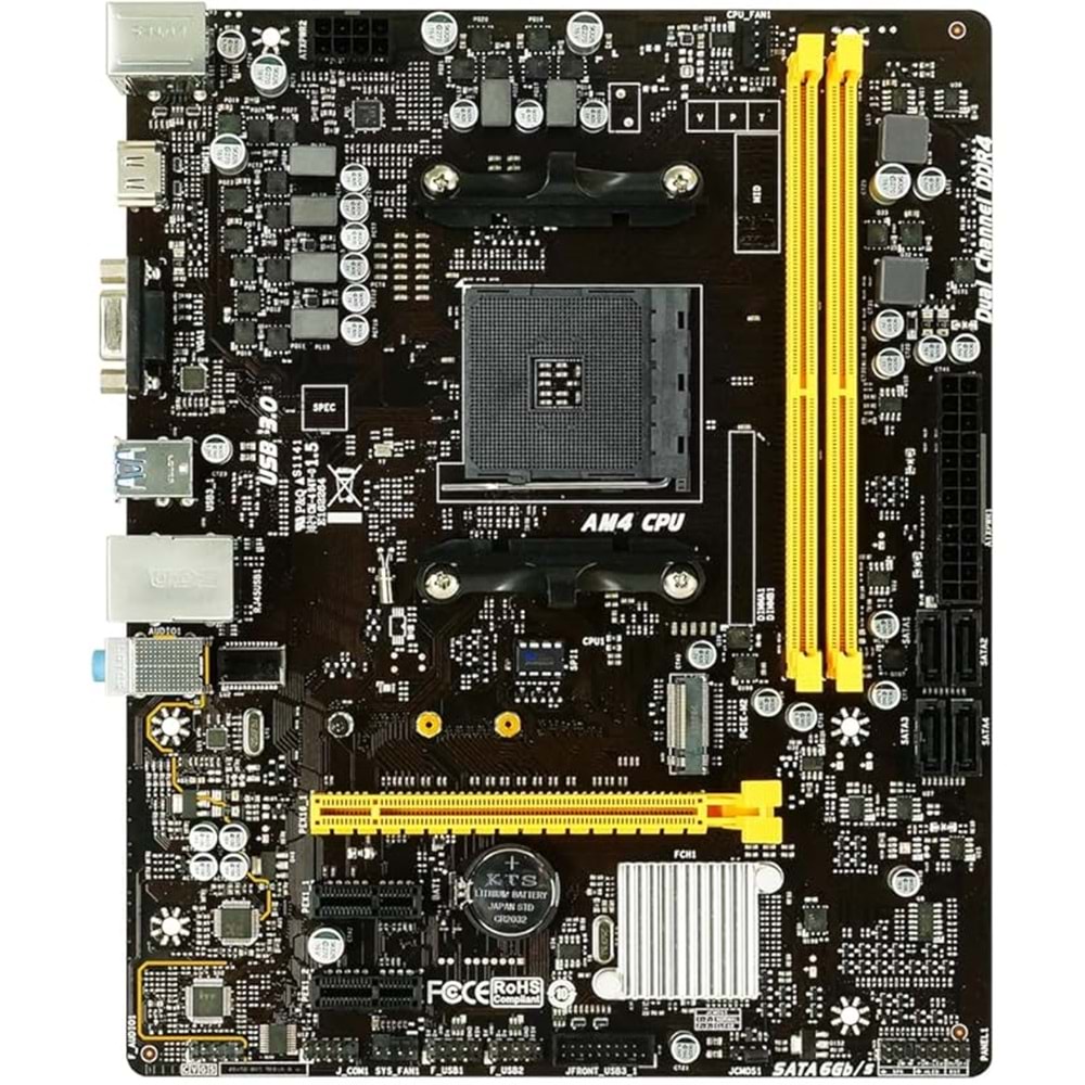 Biostar B450MH AMD B450 DDR4 M2 USB 3.0 HDMI/VGA PCI 3.0 AM4 Anakart
