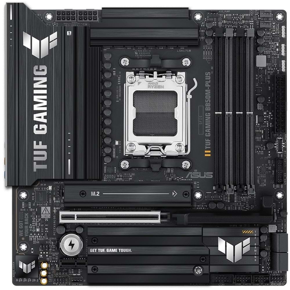 Asus TUF GAMING B850M-PLUS AMD B850 DDR5 USB3.2 M.2 DP/HDMI PCI 5.0 AM5 Anakart