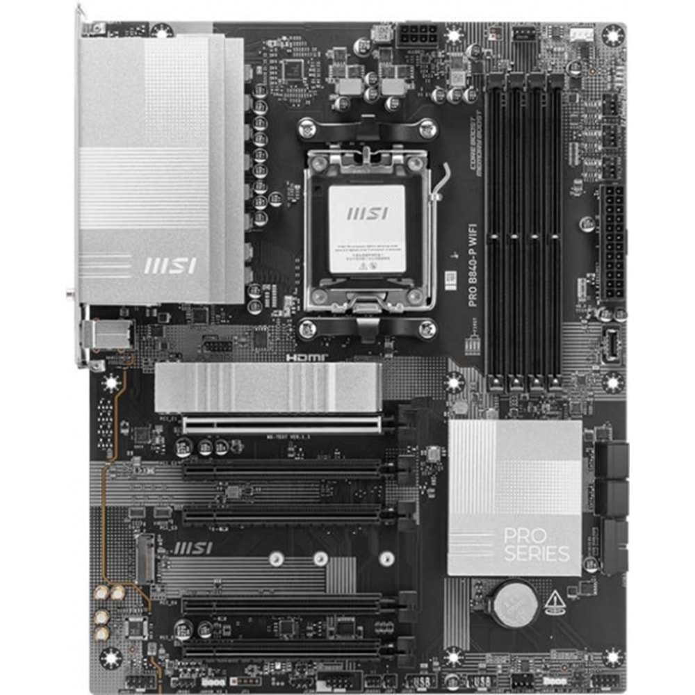MSI PRO B840-P WIFI DDR5 8000MT/S 1XHDMI 2XM.2 ATX AM5 (AMD AM5 9000/8000/7000 Uyumlu)