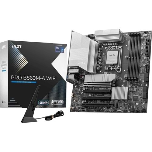 MSI PRO B860M-A WIFI DDR5 8800MT/S 1XHDMI 1XDP 3XM.2 MATX 1851P