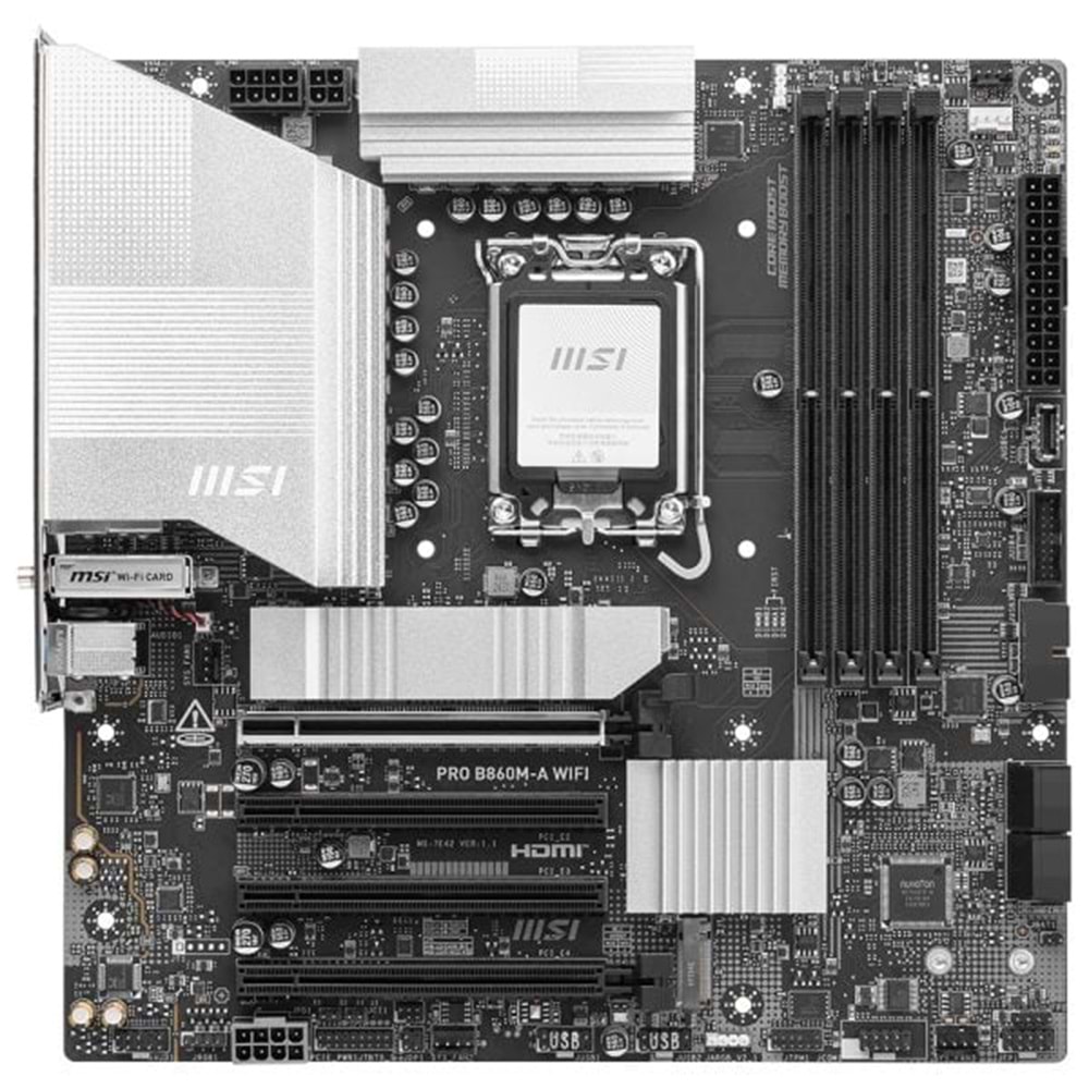 MSI PRO B860M-A WIFI DDR5 8800MT/S 1XHDMI 1XDP 3XM.2 MATX 1851P