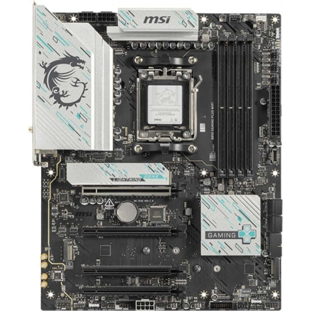 MSI B850 GAMING PLUS WIFI DDR5 8200MT/S 1XDP 3XM.2 ATX AM5 (AMD AM5 9000/8000/7000 Uyumlu)