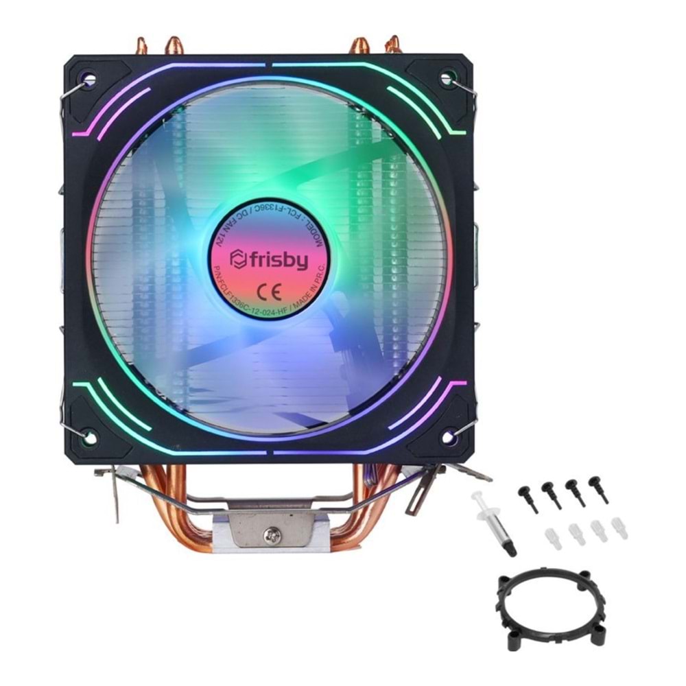 Frisby FCL-F1336C (P6S) Intel 1366/115X/1200/1700-AMD AM2/AM2+/AM3/AM4/AM5 İşlemci Fanı