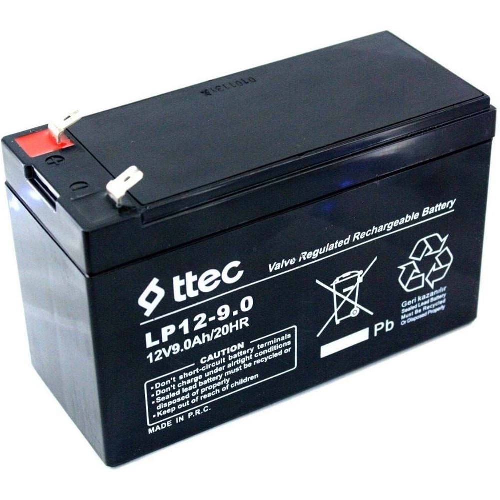TTEC 12V 9AH Bakımsız Kuru Tip Akü