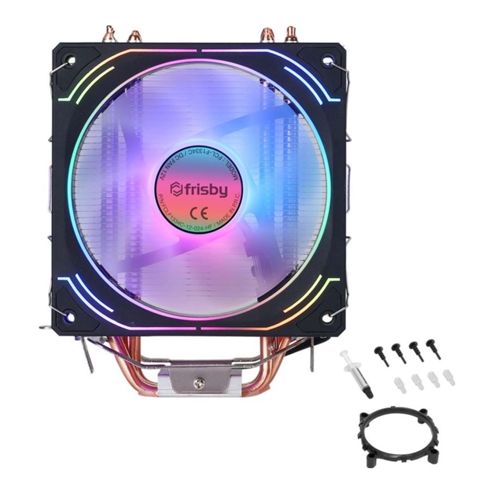 Frisby FCL-F1334C (P4S) INTEL 1366/115X/1200/1700-AMD AM2/AM2+/AM3/AM4/AM5 İşlemci Fanı
