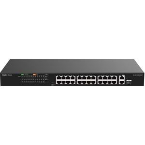 Ruijie Reyee RG-ES126FGS-LP 24-Port 10/100+2X RJ45 /1X1GBSFP (180W) Poe Rackmoun