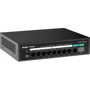Ruijie Reyee RG-ES110GS-PL 8-Port Gigabit+1XRJ45/1XSFP Uplink (120W) Poe Switch