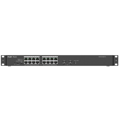 Ruijie Reyee RG-ES118GS-PL 16-Port Gigabit+2X1GB SFP Uplink Rackmount 247W Poe
