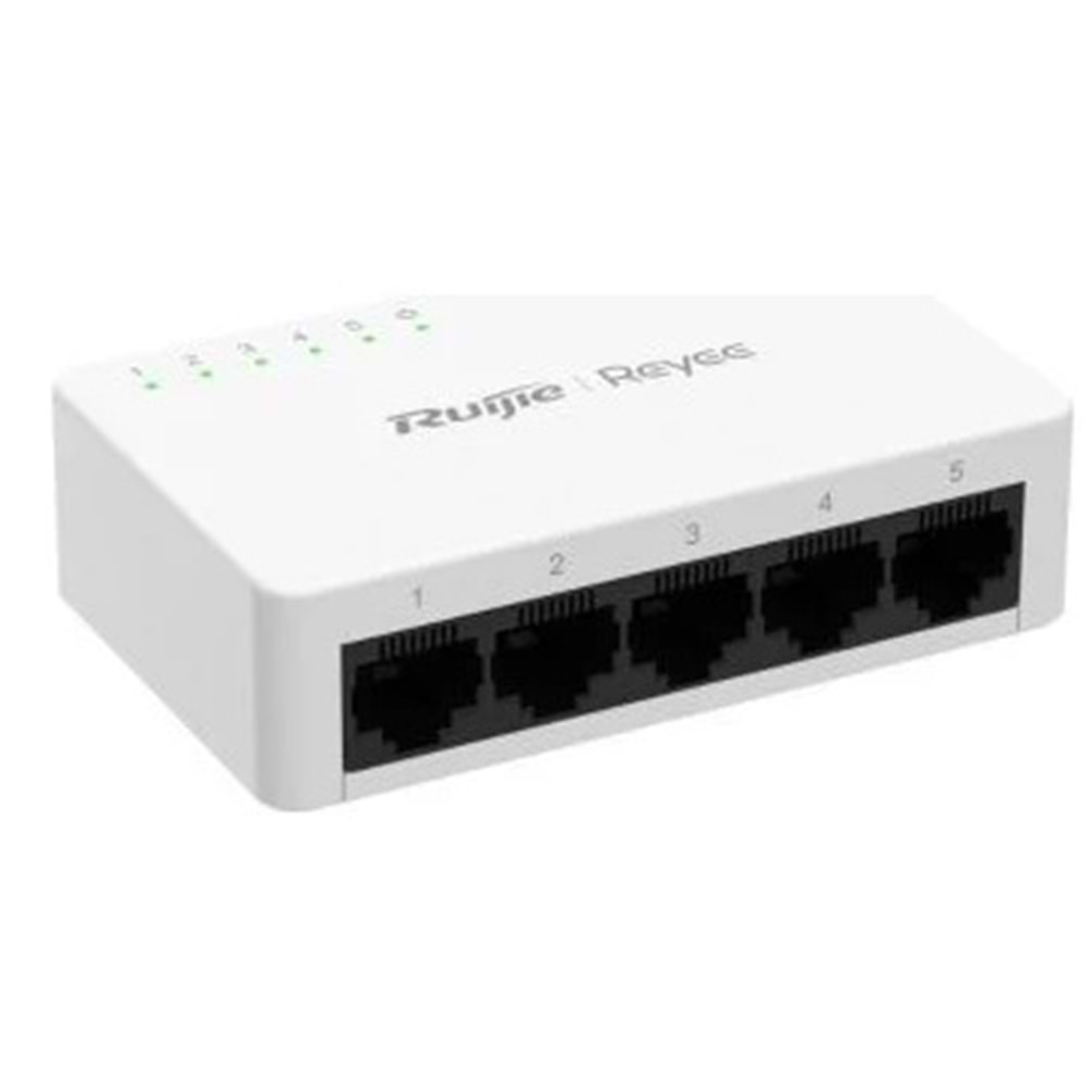 Ruijie Reyee RG-ES05F 5-Port 10/100 Mbps Tak Çalıştır Plastik Kasa Switch