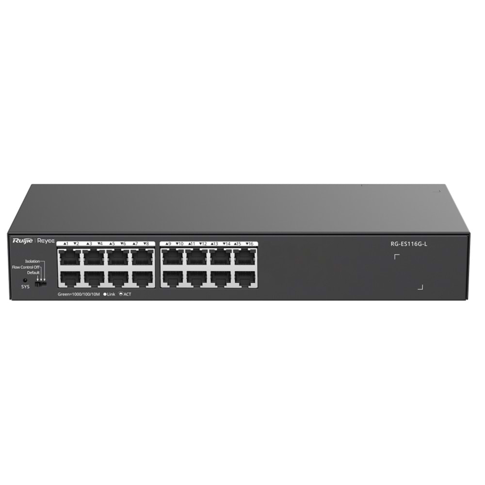 Ruijie Reyee RG-ES116G-L 16-Port Gigabit Metal Kasa Rackmount Switch