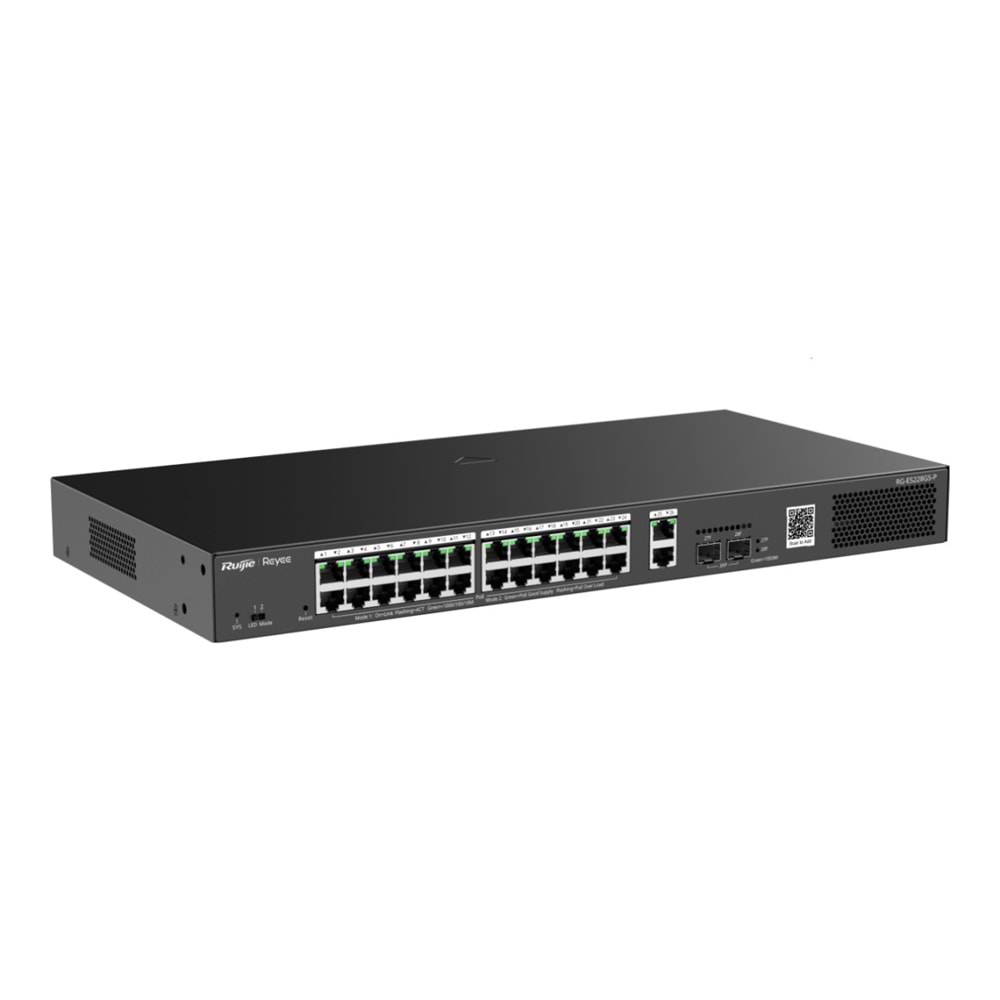 Ruijie Reyee RG-ES228GS-P 24-Port +2XGB RJ45/SFP(370W) Yön. Uplink Cloud Switch