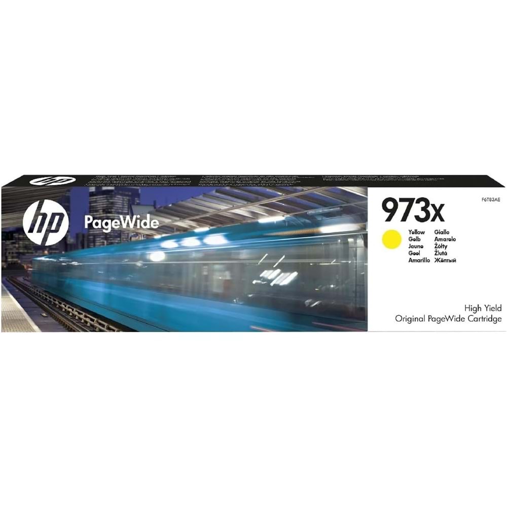 HP F6T83A No 973X Yüksek Kapasıte Sarı Kartuş 7.000 Sayfa
