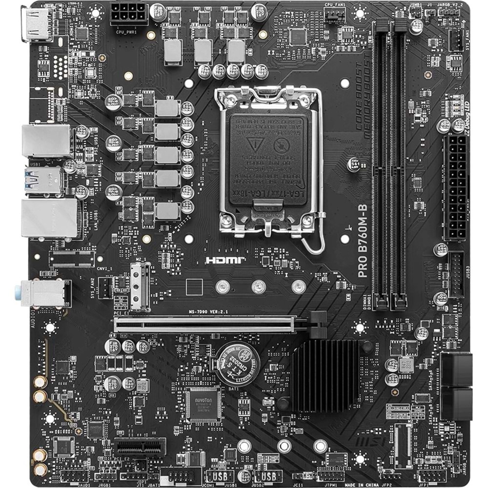 MSI Pro B760M-B D4 1700P Vga Hdmi Dp Type-C