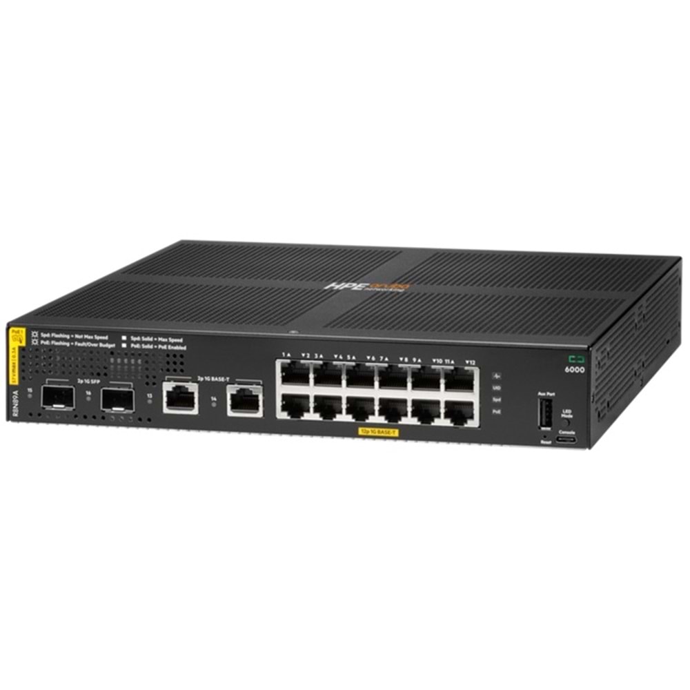 HPE Aruba 6000 12G PoE 2SFP 139W (R8N89A)