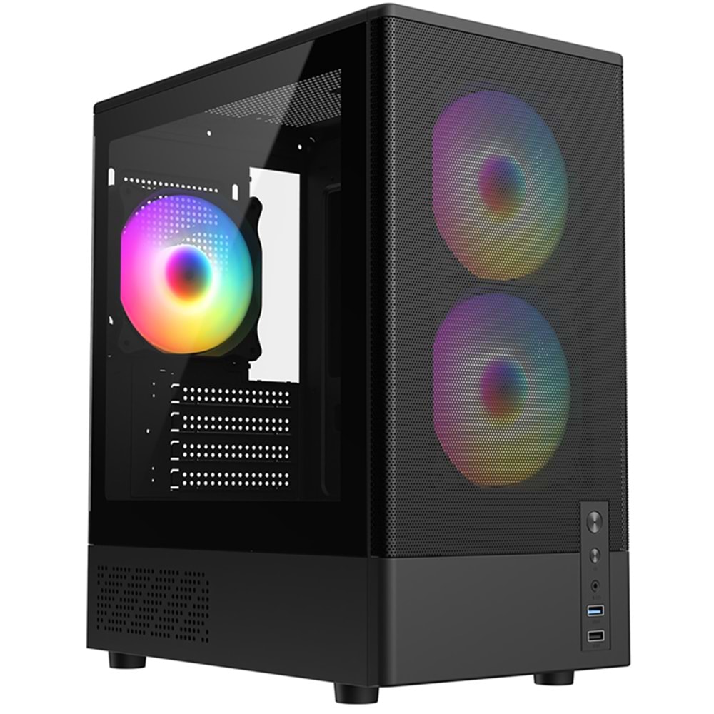 Frisby 550W (FC-8975B) 3X RGB Mesh Mini ITX Kasa