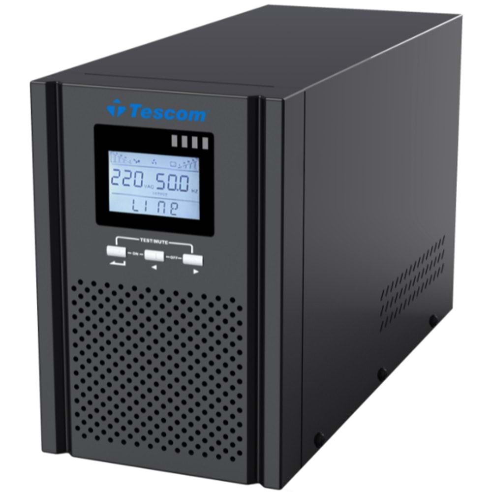Tescom Teos+ 1 kVA (2x 9AH) 1F/1F (5/10dk) On Line UPS