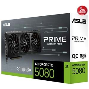 Asus PRIME-RTX5080-O16G 16GB 256Bit GDDR7 DP/HDMI PCI 5.0 Ekran Kartı