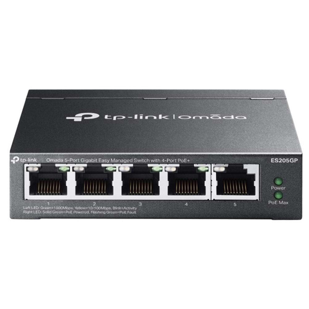 Omada ES205GP 5-Port Easy Managed Switch 4 Portlu PoE+