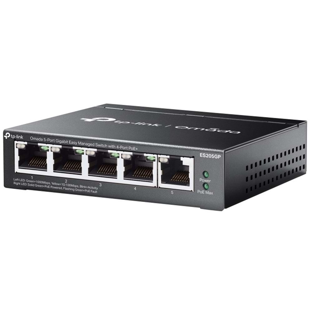 Omada ES205GP 5-Port Easy Managed Switch 4 Portlu PoE+