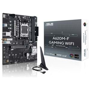 Asus A620M-F GAMING WIFI AMD A620 DDR5 USB3.2 M.2 HDMI PCI 4.0 AM5 Anakart