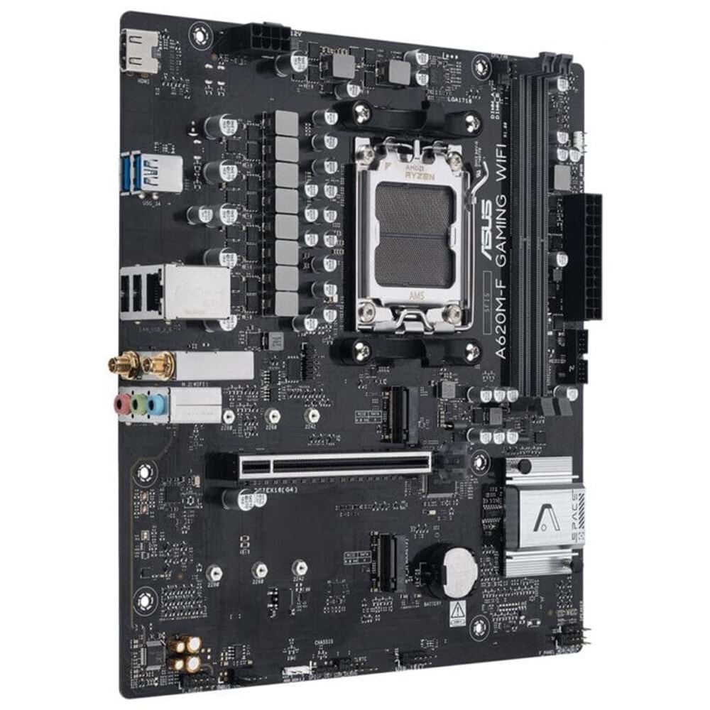 Asus A620M-F GAMING WIFI AMD A620 DDR5 USB3.2 M.2 HDMI PCI 4.0 AM5 Anakart