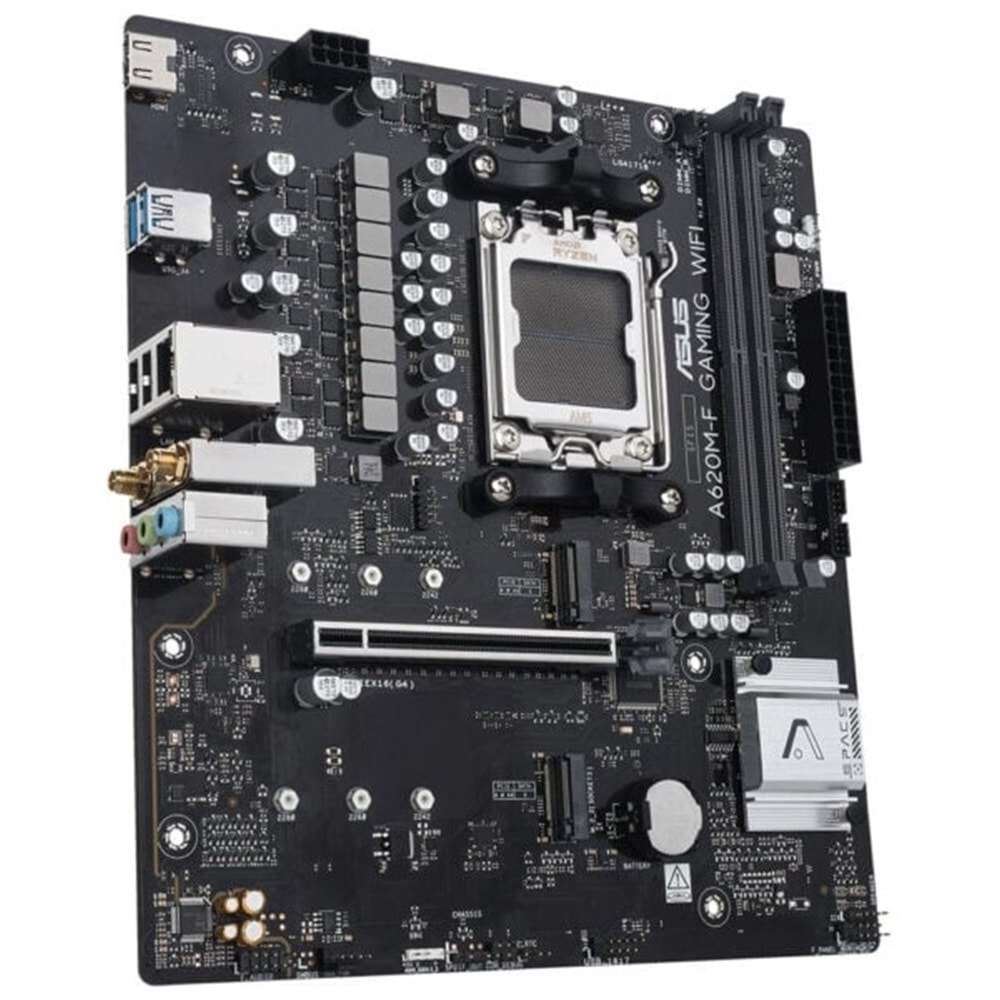 Asus A620M-F GAMING WIFI AMD A620 DDR5 USB3.2 M.2 HDMI PCI 4.0 AM5 Anakart