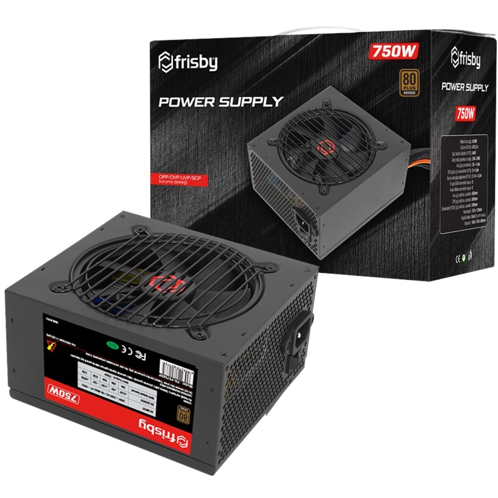 Frisby 750W 80+ Bronze 12 cm Fan Power Supply (FR-PS7580P)