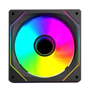 Rampage 7C-120S 120*120*25mm Double Ring Aynalı ARGB Kasa Fanı (Siyah)