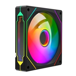 Rampage 7C-120S 120*120*25mm Double Ring Aynalı ARGB Kasa Fanı (Siyah)