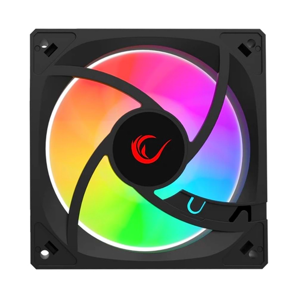 Rampage 7C-120S 120*120*25mm Double Ring Aynalı ARGB Kasa Fanı (Siyah)