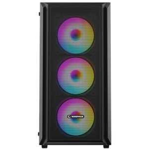 Rampage BETA MESH 650W 80 Plus ARGB Fan Temperli Camlı Mid-T Oyuncu Kasası(Siyah