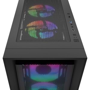 Rampage VOYAGER 750W 80+ BRONZE RGB ATX Mid-T Gaming Oyuncu Kasası (Siyah)