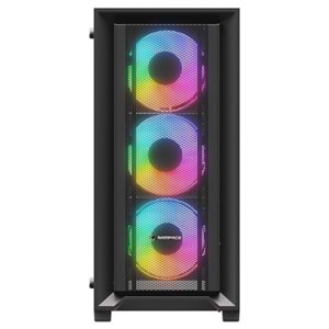 Rampage VOYAGER 750W 80+ BRONZE RGB ATX Mid-T Gaming Oyuncu Kasası (Siyah)