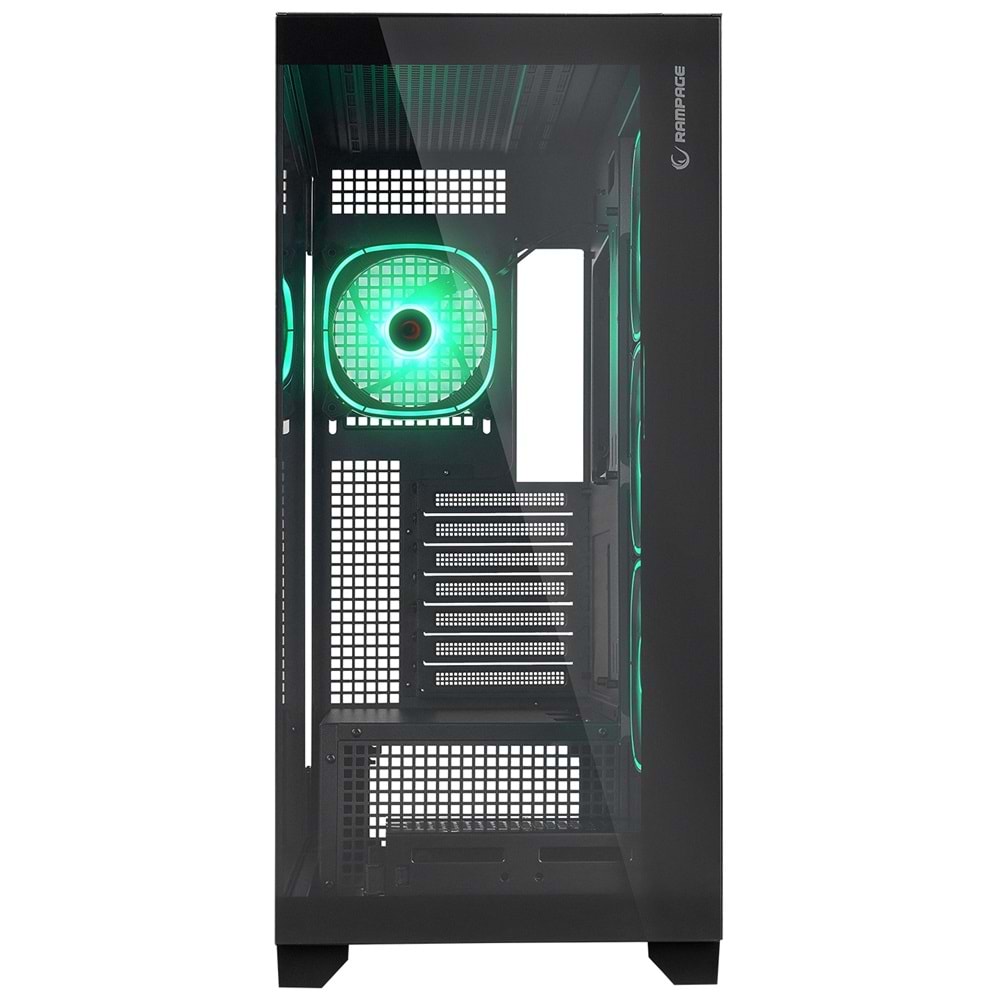 Rampage HYDRA V1 ARGB Fan+Hub Type-C E-ATX Siyah Exclusive Gaming Oyuncu Kasası