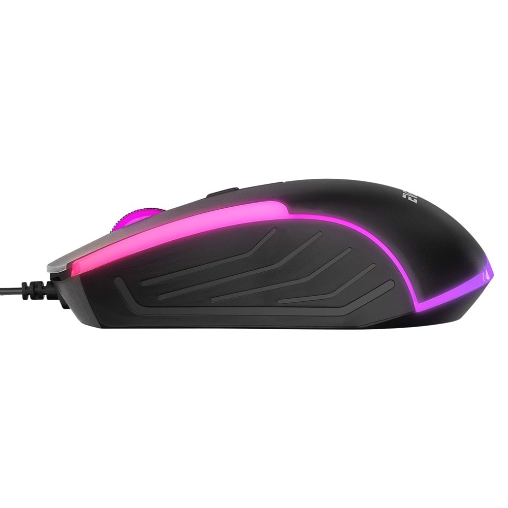 Everest KM-198 Luminax Q Gökkuşağı Aydınlatmalı Gaming Klavye + Mouse Set Siyah