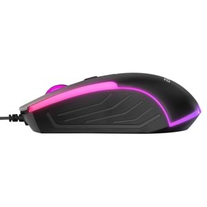 Everest KM-198 Luminax Q Gökkuşağı Aydınlatmalı Gaming Klavye + Mouse Set Siyah