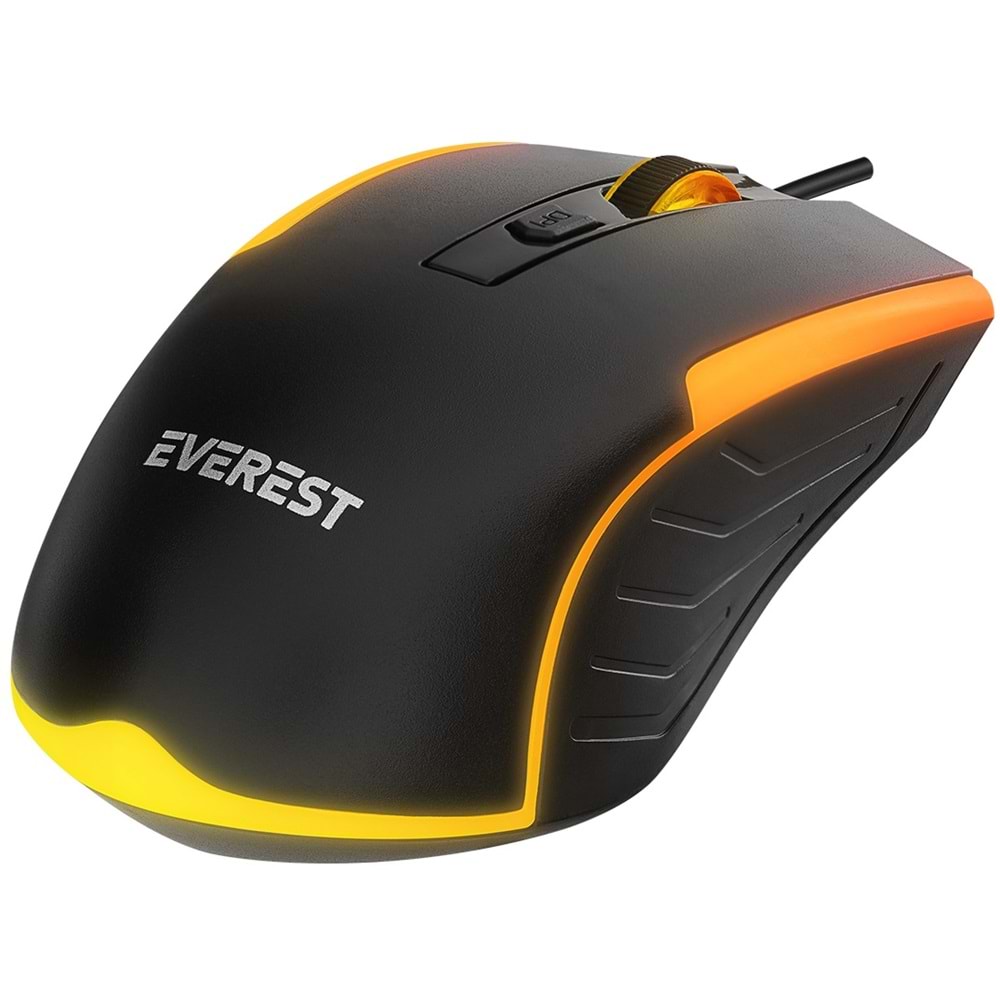 Everest KM-198 Luminax Q Gökkuşağı Aydınlatmalı Gaming Klavye + Mouse Set Siyah