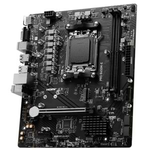MSI PRO B650M-E DDR5 6800MHZ 1XVGA 1XHDMI 1XM.2 USB 3.2 MATX AM5 (AMD AM5 9000,8000,7000 Serili İşlemci Uyumulu)