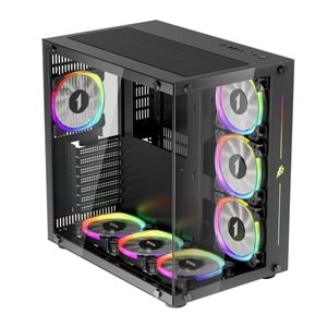 1st Player SP8 Siyah 750W 80+ Silver ATX 3.1 ARGB 7X12CM FAN TEMPERLİ CAM USB 3.0 ATX Kasa