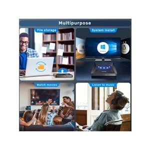 UNITEK Harici DVD-RW Type-C/A + 5in1 Dock Station – T1037A01