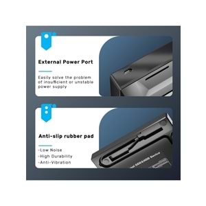 UNITEK Harici DVD-RW Type-C/A + 5in1 Dock Station – T1037A01