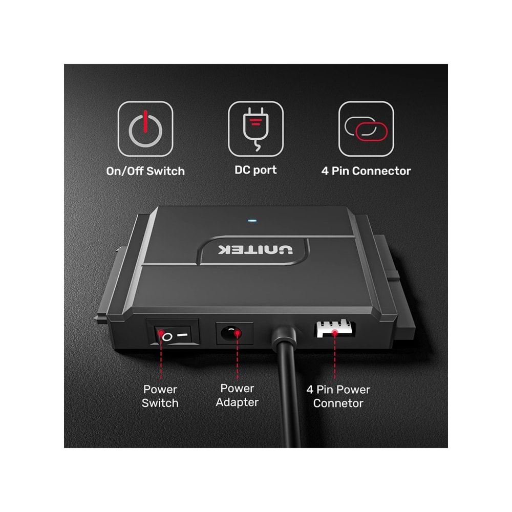 UNITEK USB 3.0 to IDE + SATA II Dönüştürücü – Y-3324