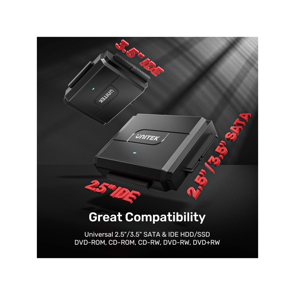 UNITEK USB 3.0 to IDE + SATA II Dönüştürücü – Y-3324