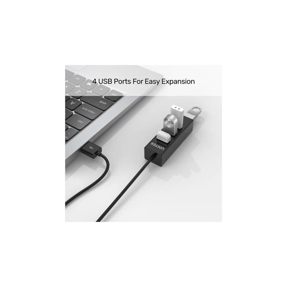 UNITEK Type-A to 4 Port USB 2.0 Hub – 80 cm Kablo – Y-2140