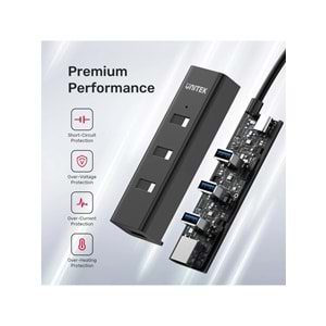 UNITEK Type-C to 4 Port USB 3.0 + Type-C Hub – Y-3089Z01