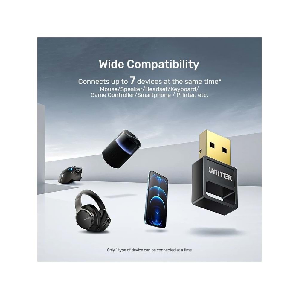 UNITEK Bluetooth 5.3 Mini USB Adaptör – B105B