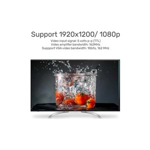 UNITEK HDMI to VGA Dönüştürücü – Ses Destekli – 1080P@60Hz – Y-6333
